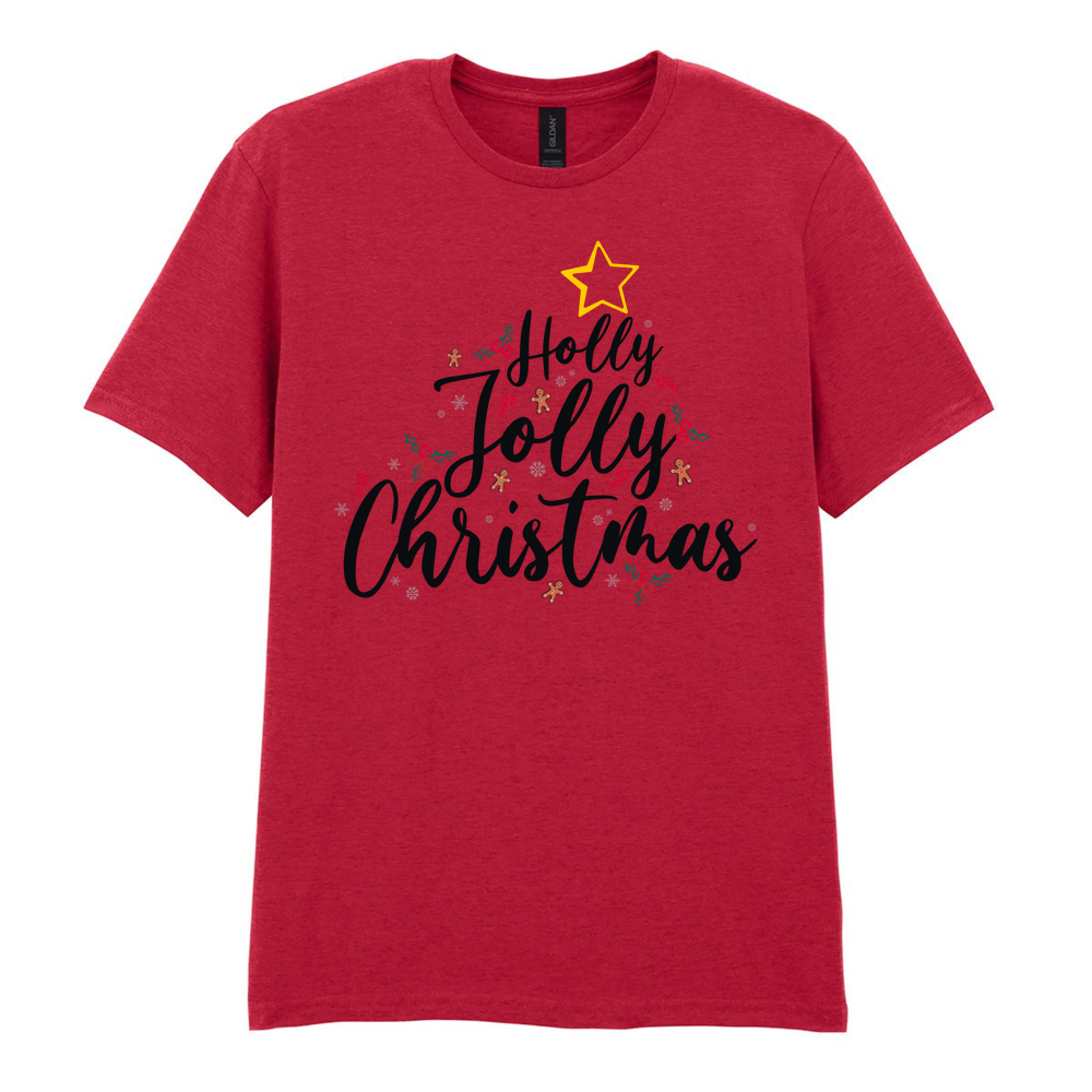 Holly Jolly Christmas Cotton T-Shirt - Image 28