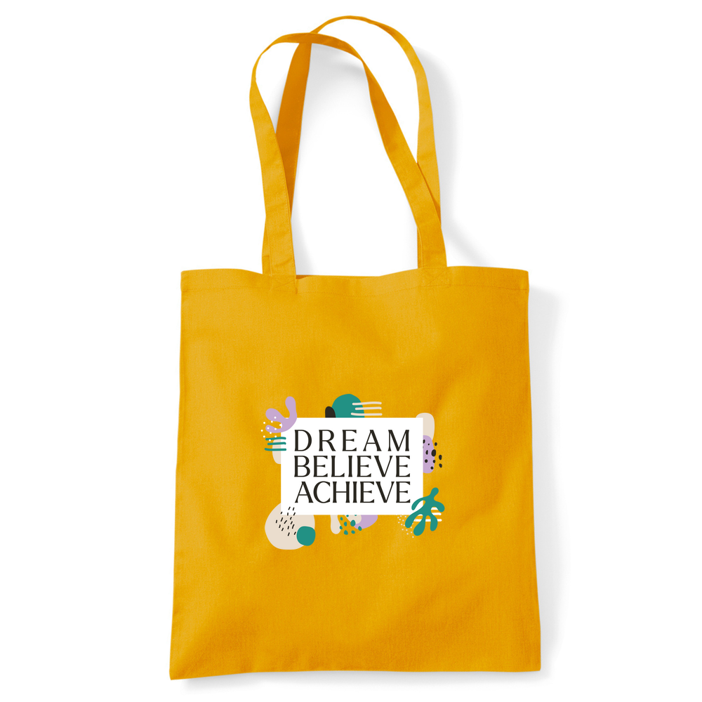 Dream Believe Achieve Tote Bag - Image 35