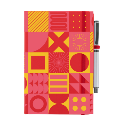 Square Patterns Notebook with Pen - Image 8
