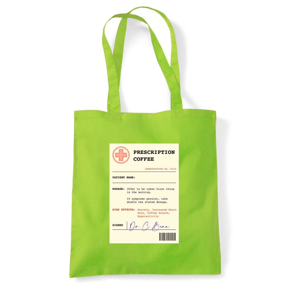 Coffee Prescription Personalised Tote Bag - Image 38