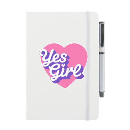 Yes Girl Personalised Notebook with Pen - Image 5
