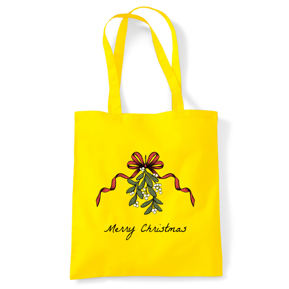 Merry Christmas Mistletoe Tote Bag - Image 34