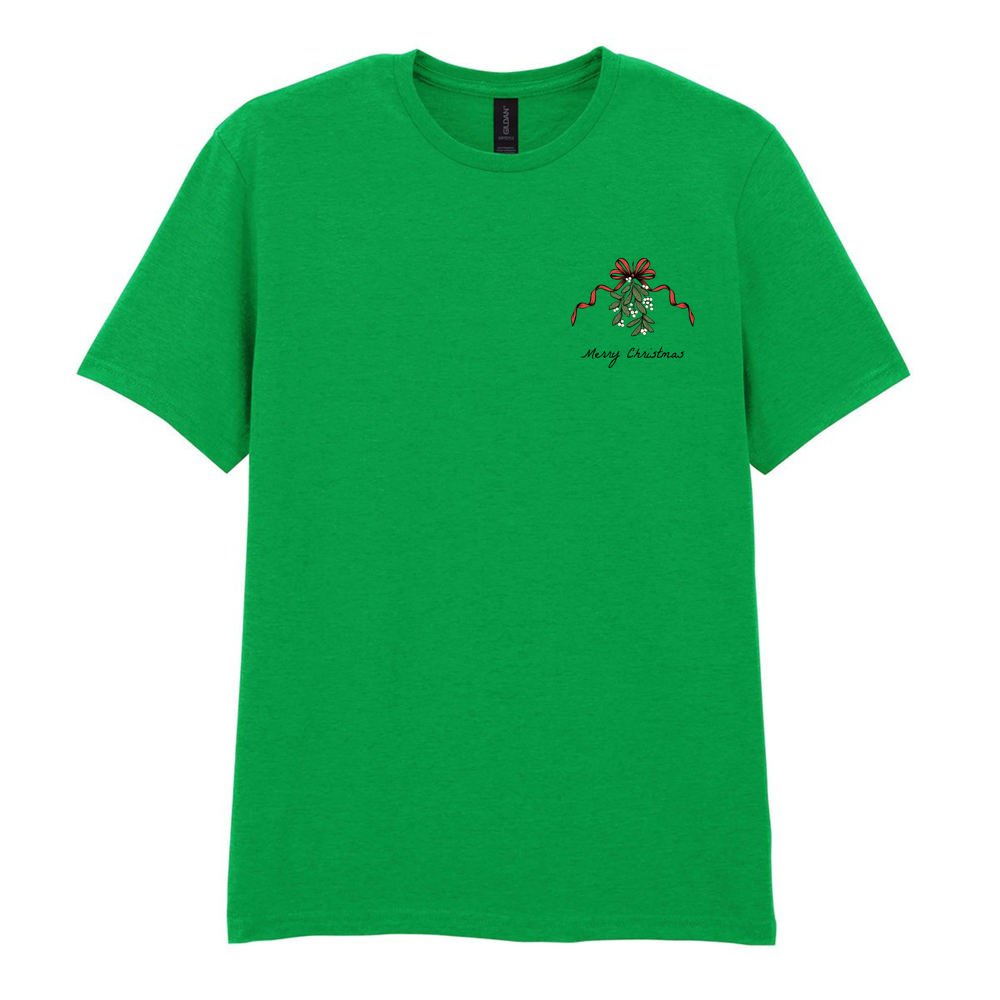 Merry Christmas Mistletoe Cotton T-Shirt - Image 35