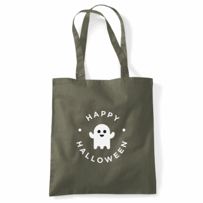 Happy Halloween Ghost Personalised Cotton Tote Bag - Image 42