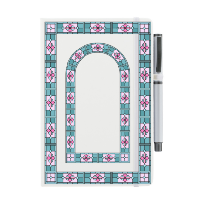 Art Deco Personalised Notebook with Pen - Image 2