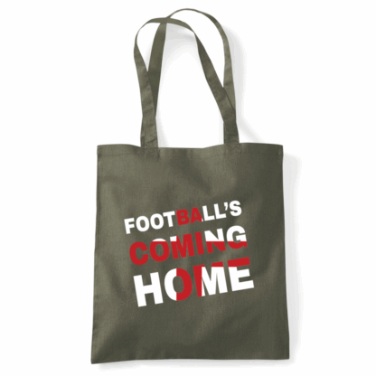 Football's Coming Home Coloured Cotton Tote Bag - Image 30