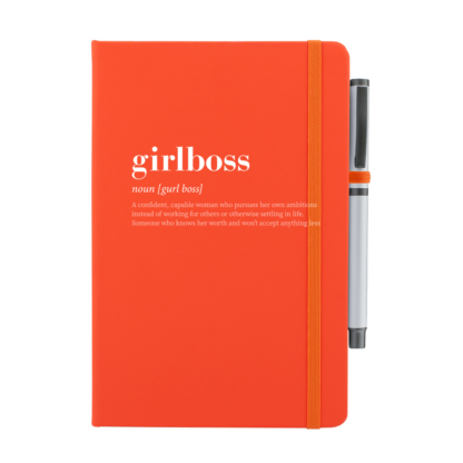 Girlboss Personalised Notebook with Pen - Image 5