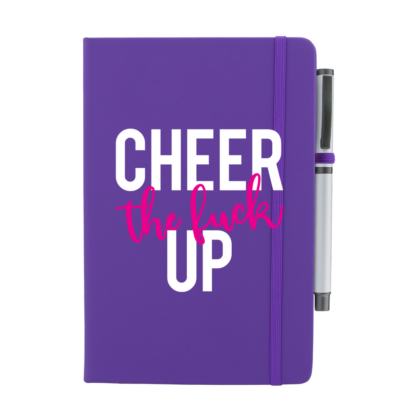 Cheer The F*ck Up Personalised Notebook with Pen - Image 2