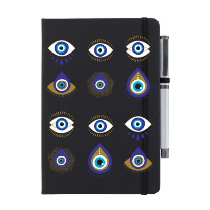 Evil Eye Personalised Notebook with Pen - Image 2