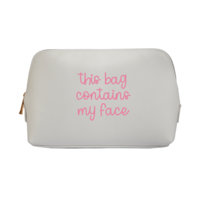 This Bag Contains My Face Leather Look Accessory Bag - Image 5