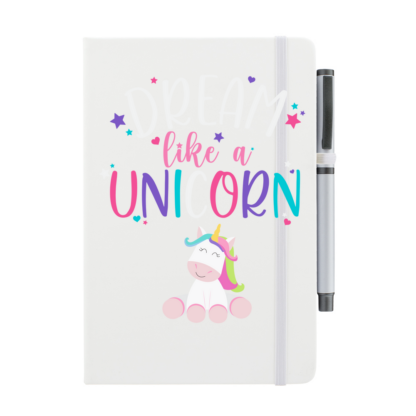 Dream Like a Unicorn Personalised Notebook with Pen - Image 4