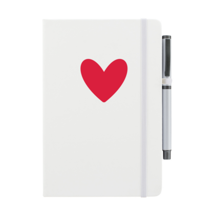Heart Personalised Notebook with Pen - Image 3