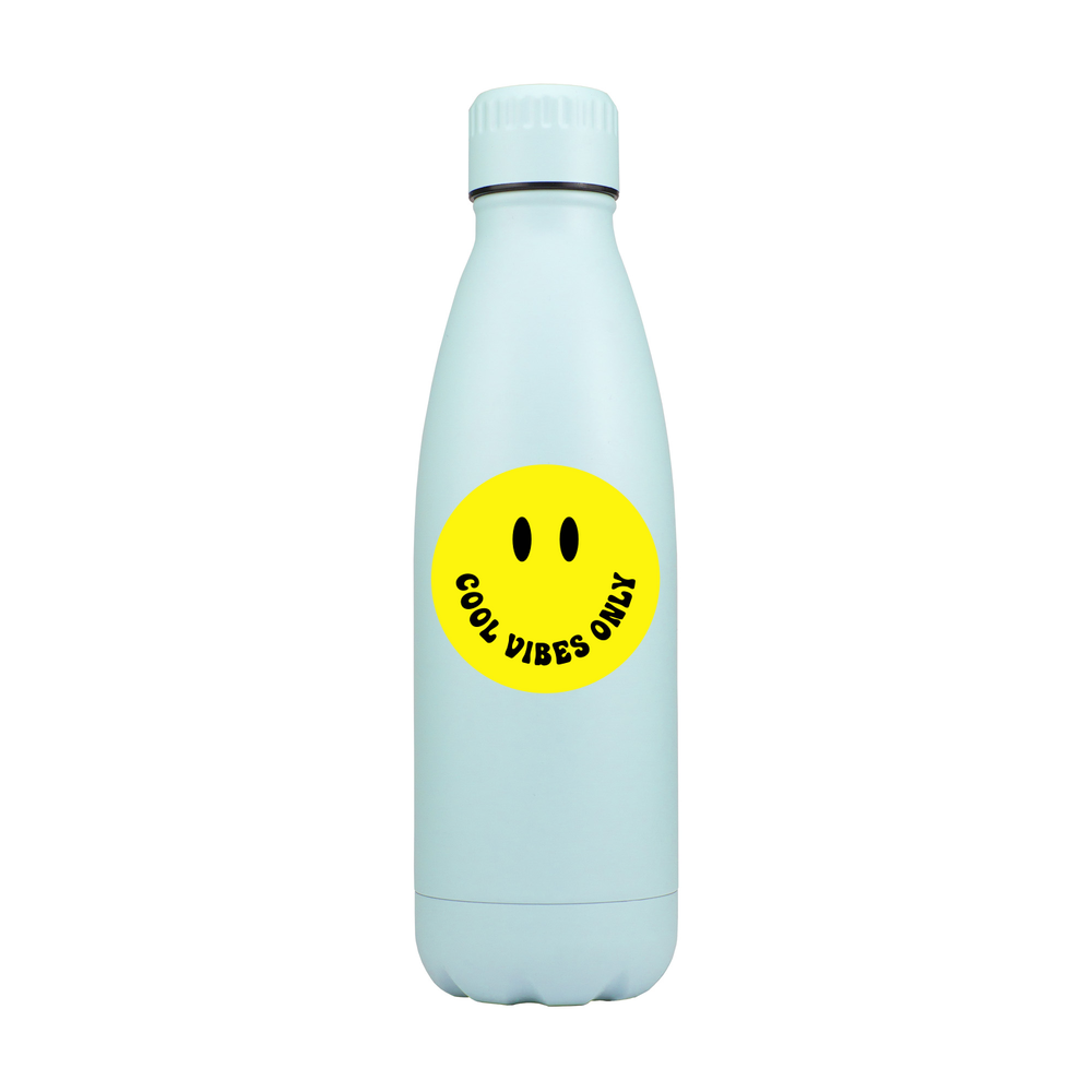 Cool Vibes Only Smiley Personalised Metal Bottle - Image 4