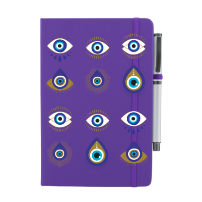 Evil Eye Personalised Notebook with Pen - Image 6