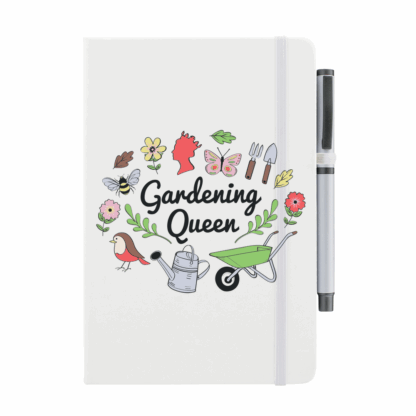 Gardening Queen Personalised Notebook with Pen - Image 2