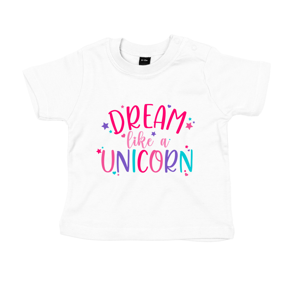Dream Like A Unicorn Personalised Baby/Toddler T-Shirt - Image 2