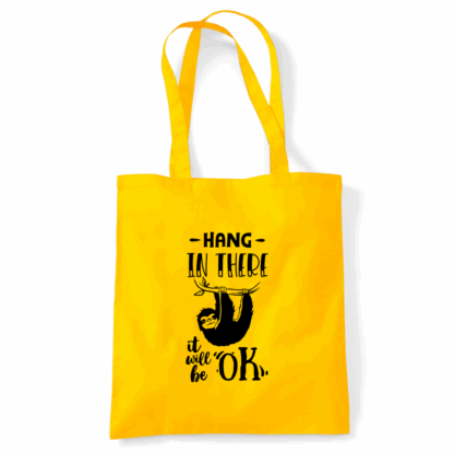 Hang In There Sloth Tote Bag - Image 11