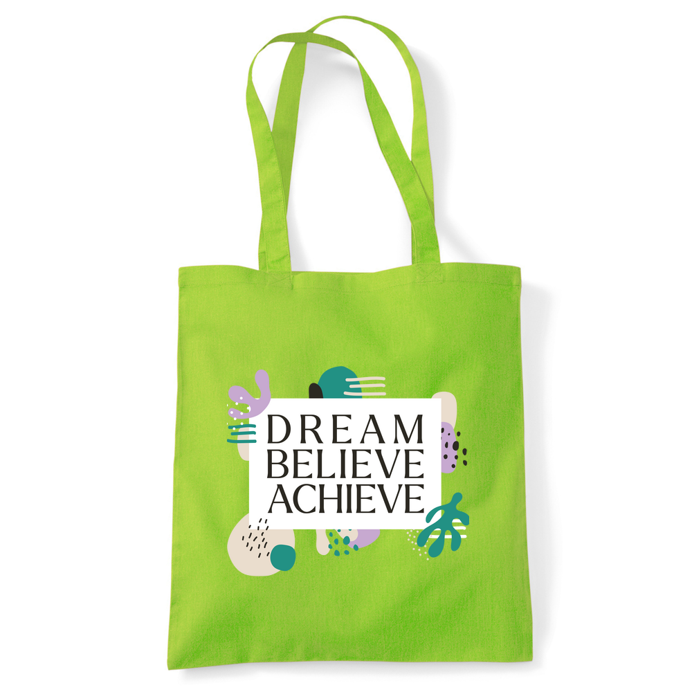 Dream Believe Achieve Tote Bag - Image 39