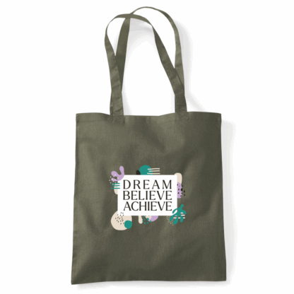 Dream Believe Achieve Tote Bag - Image 42
