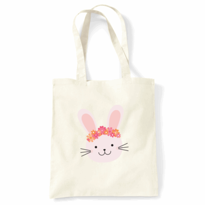 Rabbit Personalised Natural Cotton Tote Bag