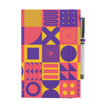 Square Patterns Notebook with Pen - Image 7