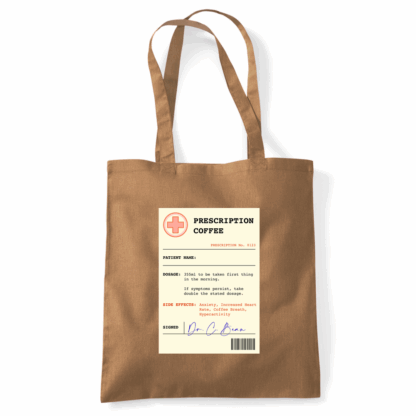 Coffee Prescription Personalised Tote Bag - Image 47