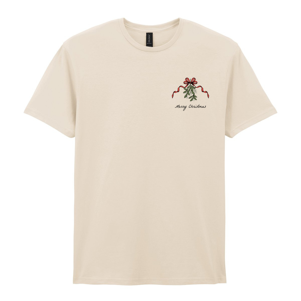 Merry Christmas Mistletoe Cotton T-Shirt - Image 4