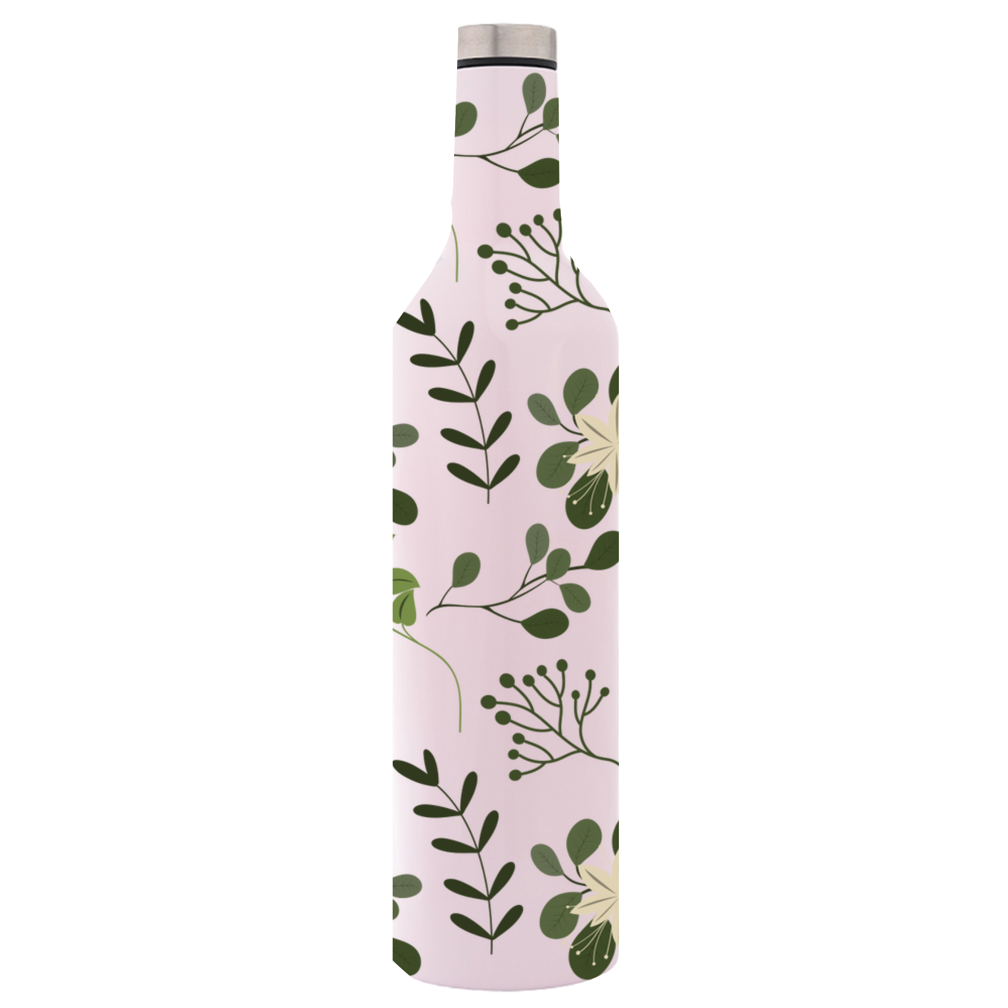 Leaf Pattern Metal Bottle Flask - Image 3