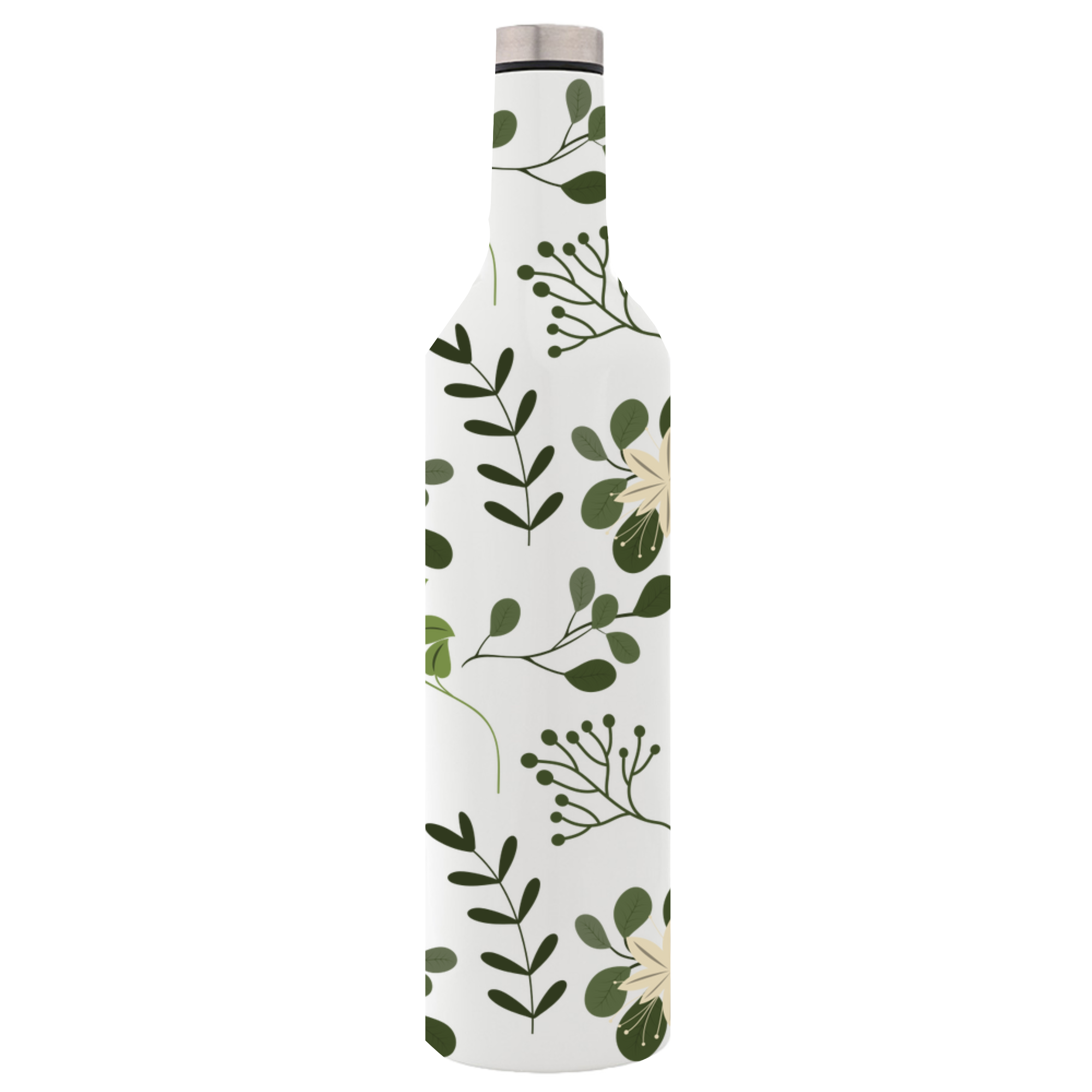Leaf Pattern Metal Bottle Flask - Image 2