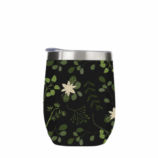 Leaves Pattern Metal Drinks Tumbler