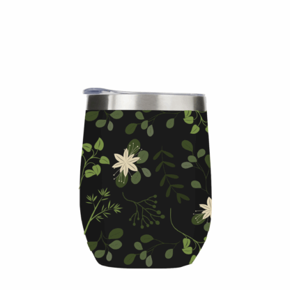 Leaves Pattern Metal Drinks Tumbler