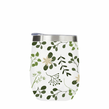 Leaves Pattern Metal Drinks Tumbler - Image 3