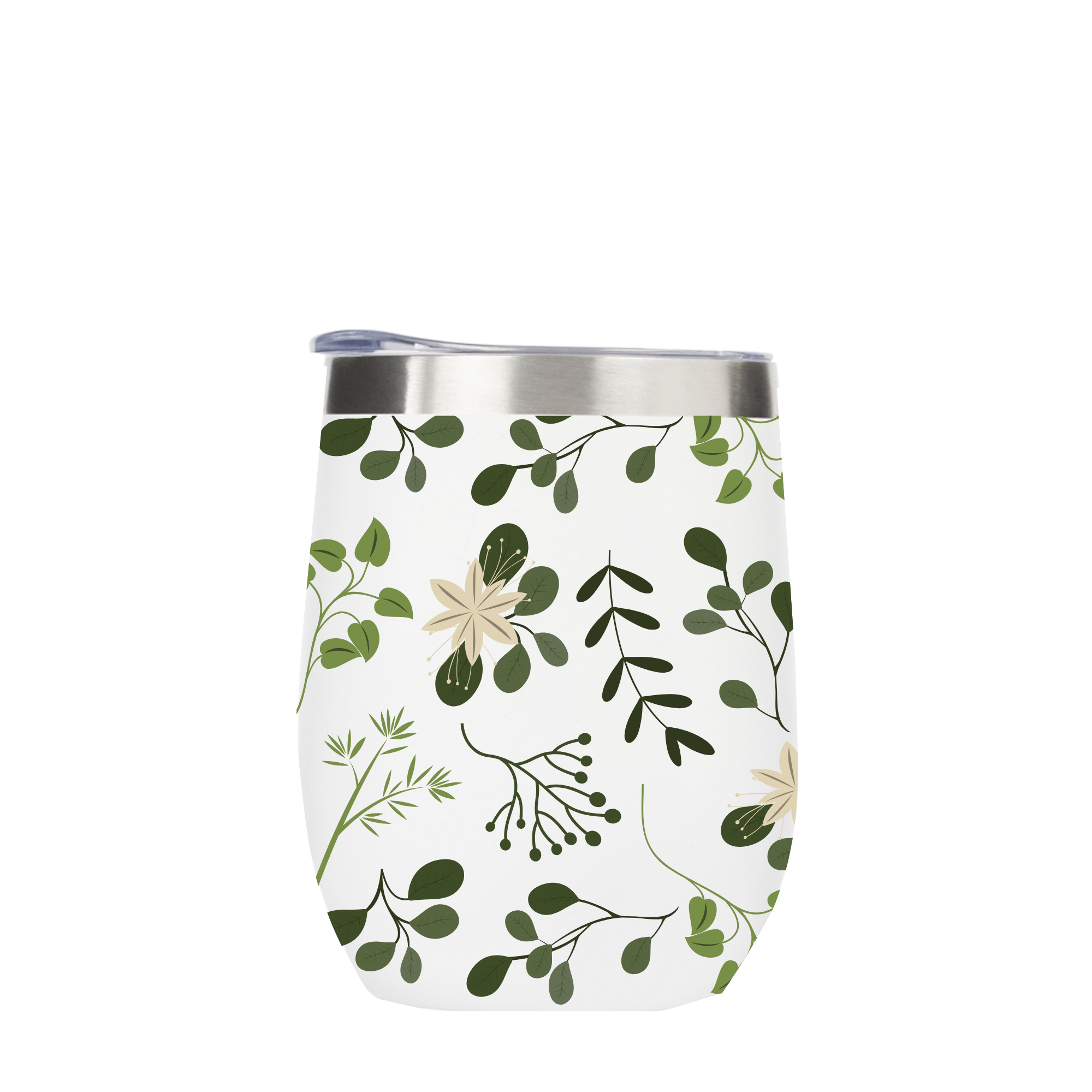Leaves Pattern Metal Drinks Tumbler - Image 3