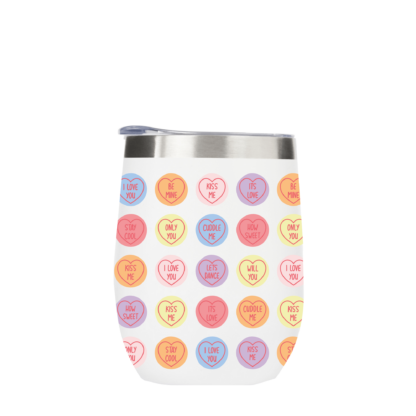 Love Candy Hearts Metal Drinks Tumbler
