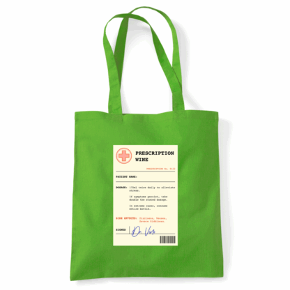 Wine Prescription Personalised Tote Bag - Image 13