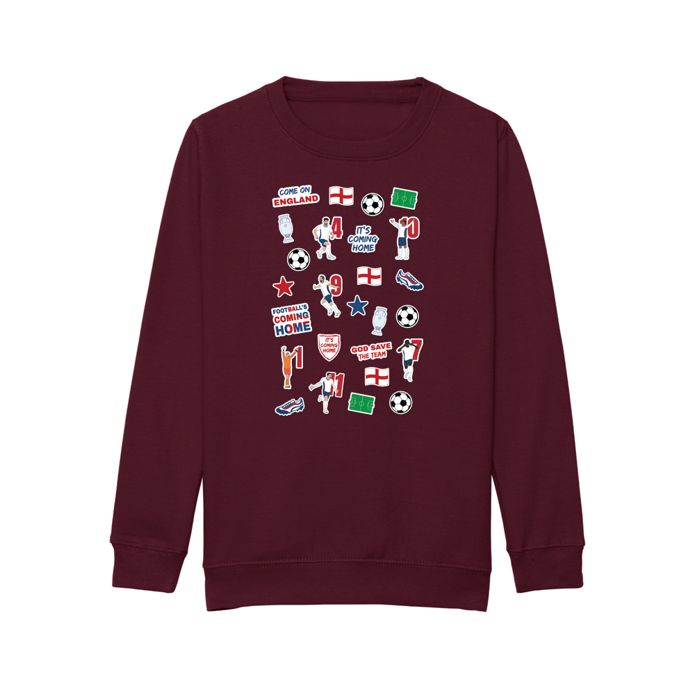 England Collage Kids Sweatshirt - Image 14