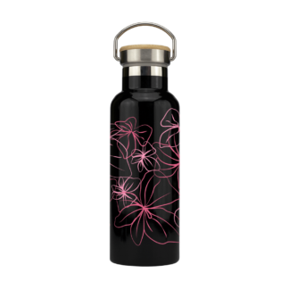 Floral Outlines Personalised Metal Bottle