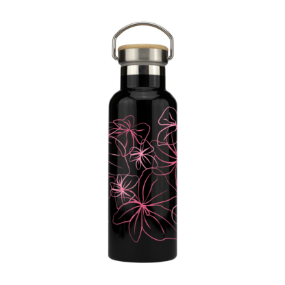 Floral Outlines Personalised Metal Bottle