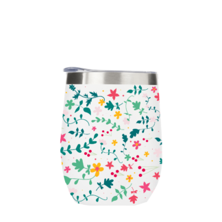 Floral Metal Drinks Tumbler