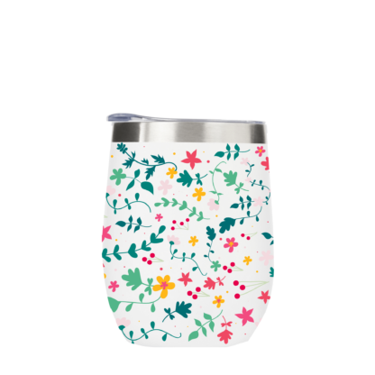 Floral Metal Drinks Tumbler