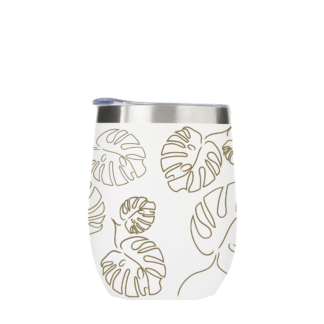 Leaves Outline Metal Drinks Tumbler