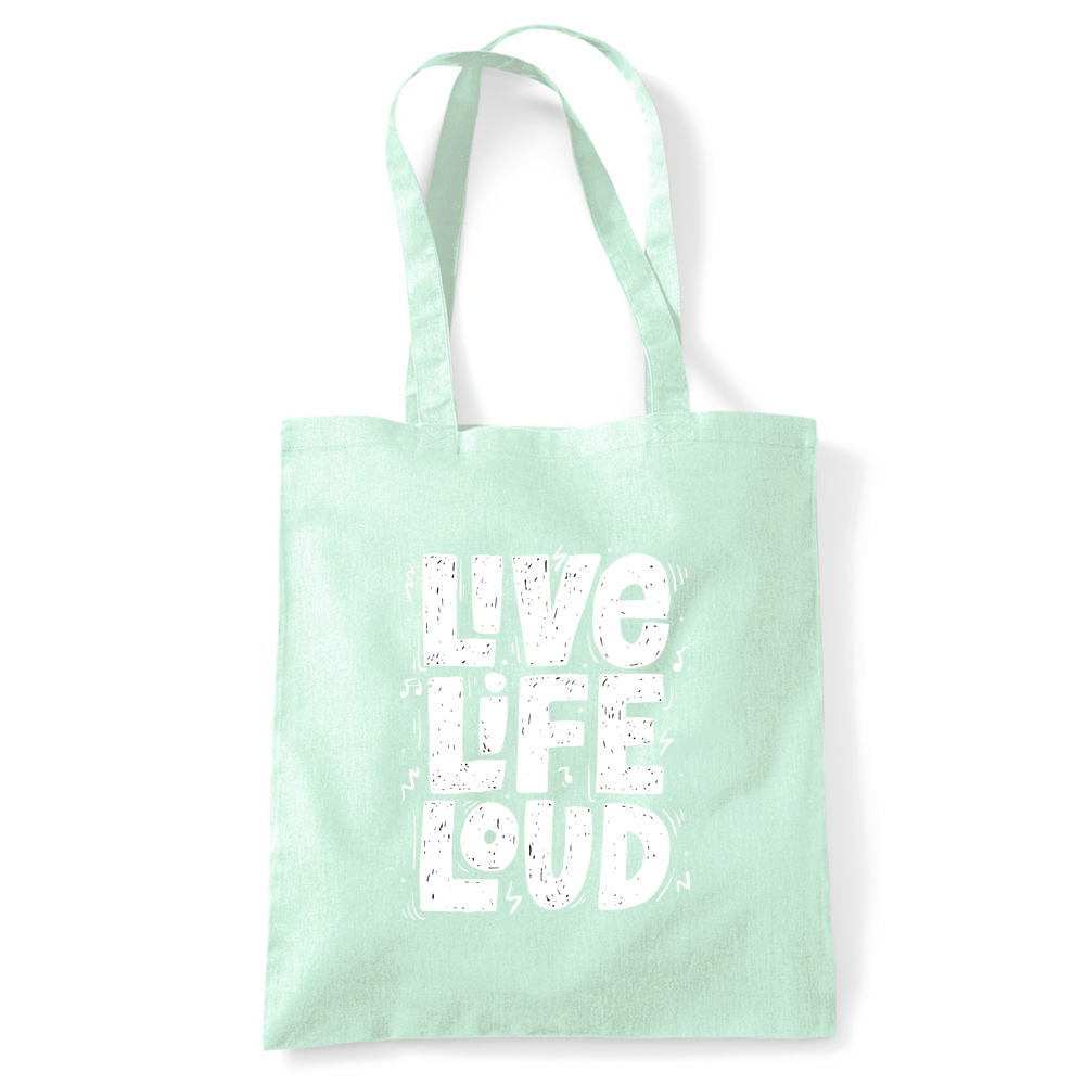 Live Life Loud Tote Bag - Image 45