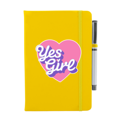 Yes Girl Personalised Notebook with Pen - Image 8
