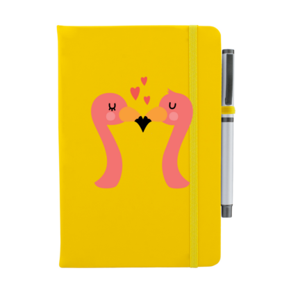 Flamingos Personalised Notebook with Pen - Image 8