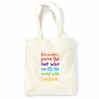 Fill The World With Sunshine Personalised Natural Cotton Tote Bag