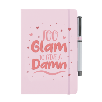 Too Glam To Give A Damn Personalised Notebook with Pen