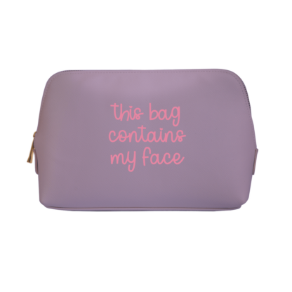 This Bag Contains My Face Leather Look Accessory Bag - Image 9