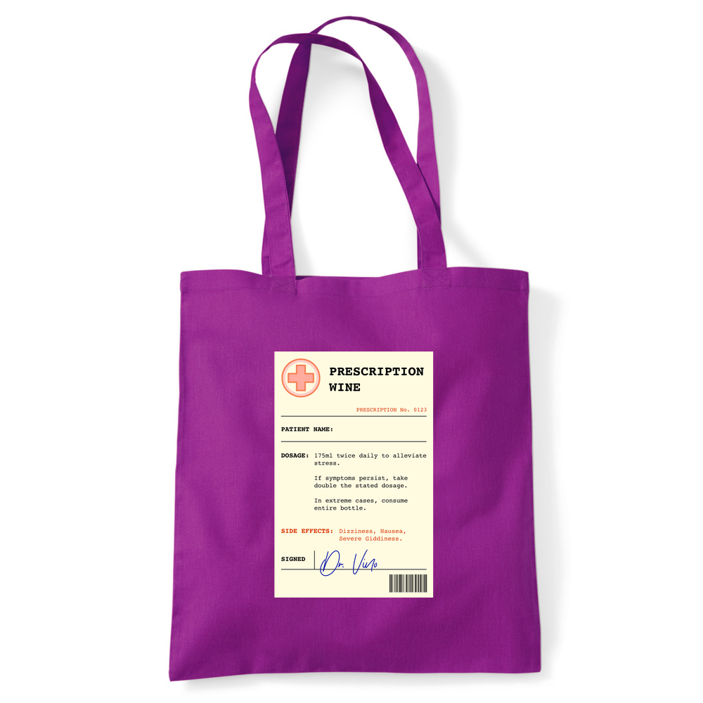 Wine Prescription Personalised Tote Bag - Image 24
