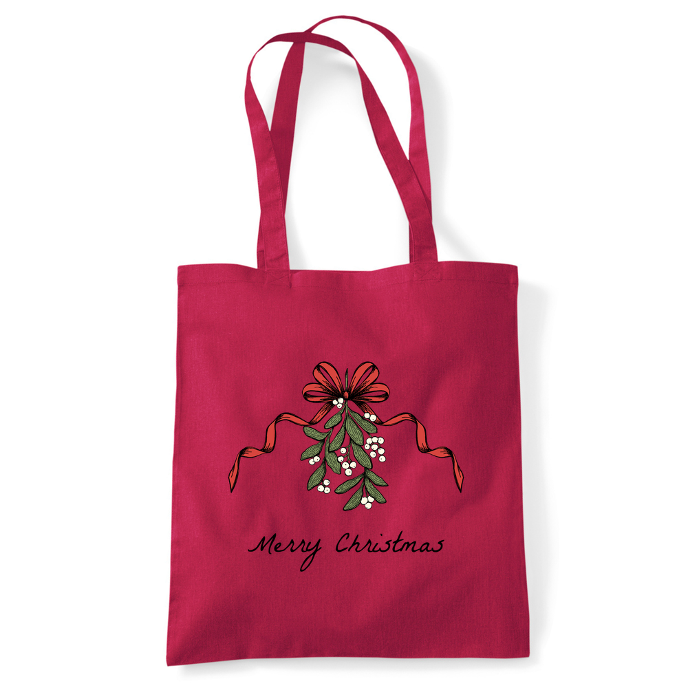 Merry Christmas Mistletoe Tote Bag - Image 28