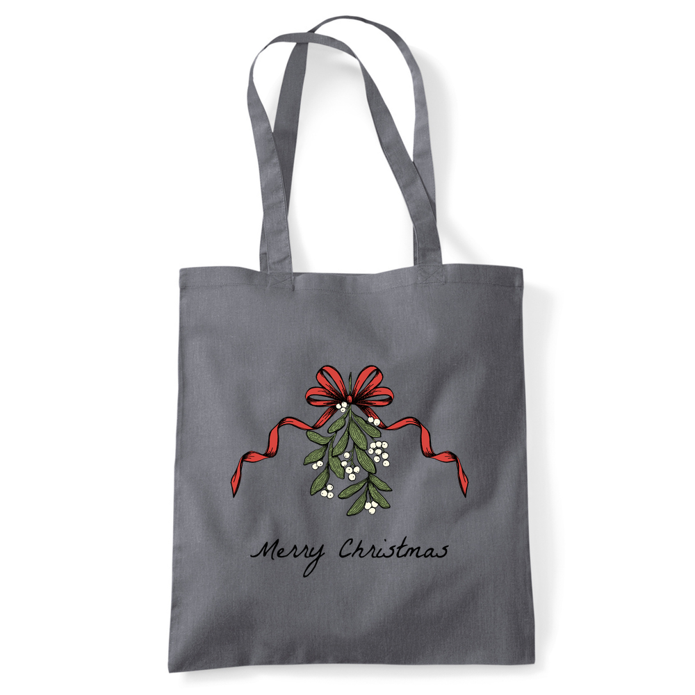 Merry Christmas Mistletoe Tote Bag - Image 7